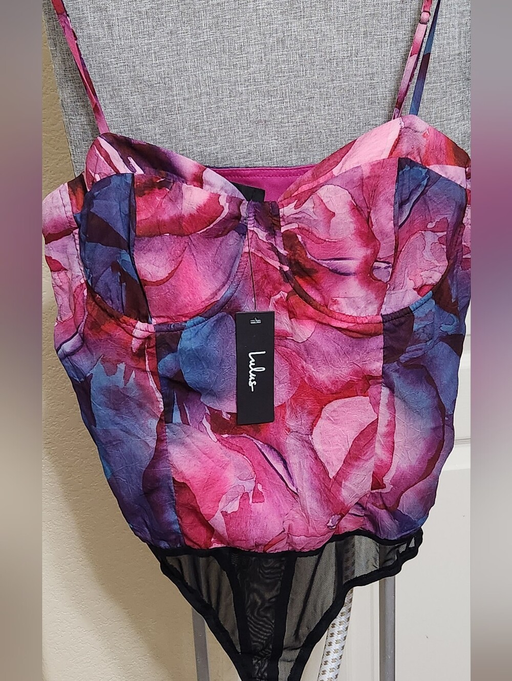 NWT Lulus Perfect Energy Floral Print Bustier Size L - Picture 4 of 8